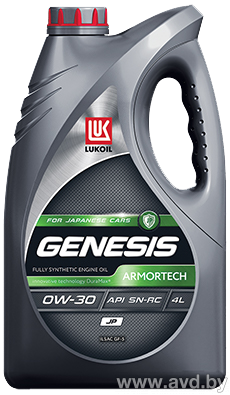Купить Моторное масло Лукойл Genesis Armortech JP 0W-30 4л  в Минске.